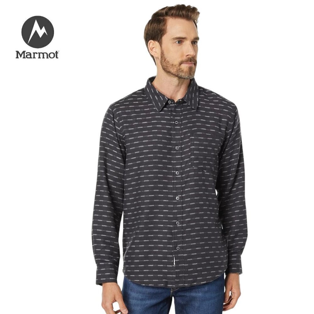 MARMOT Mountain Works Grey Pattern Button-Up Outdoor Shirt size xl